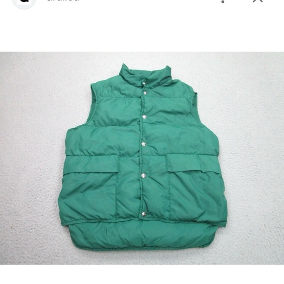 Vintage Woolrich Vest Mens Size missing. Green Puffer Down Insulated USA Made - Picture 1 of 7